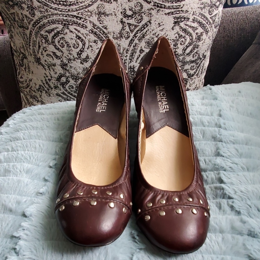 Michael Kors kitten heels studded